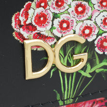 Dolce & Gabbana Black Multicolor DG Floral Print Top Handle Bag