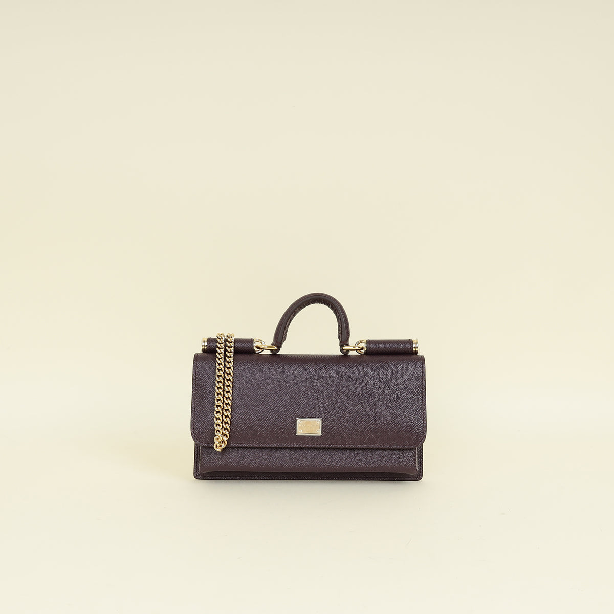 Dolce & Gabbana Burgundy Sicily Phone Chain Bag