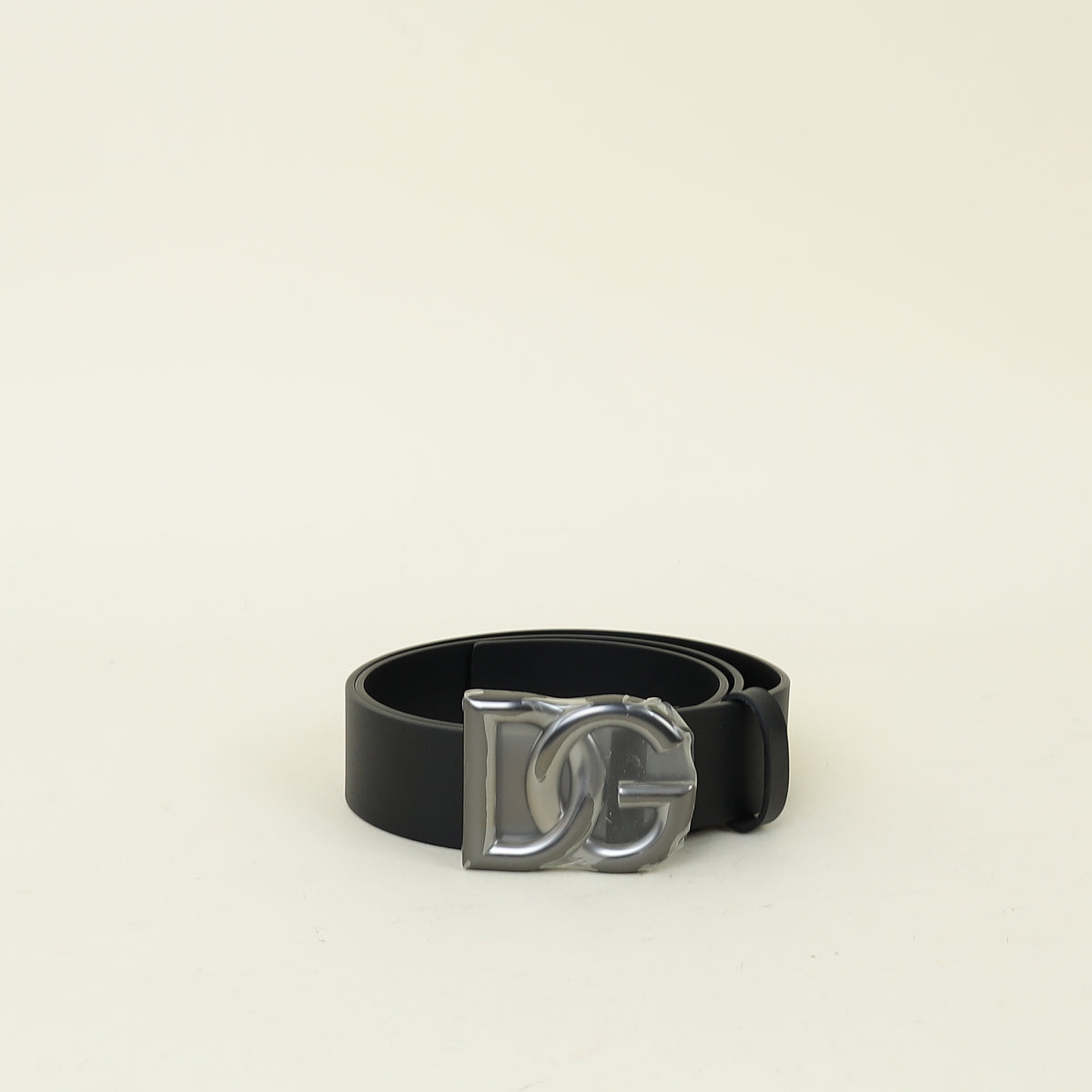 Dolce & Gabbana Black Crossover DG Buckle Belt 38