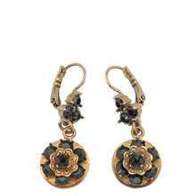 Dolce & Gabbana Black Crystal Flower Drop Earrings