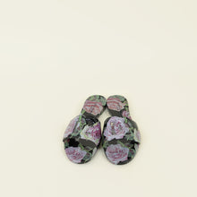 Dolce & Gabbana Black Multicolor Floral- Print Slides Sandal 36