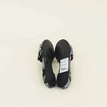Dolce & Gabbana Black Multicolor Floral- Print Slides Sandal 36