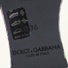 Dolce & Gabbana Black Multicolor Floral- Print Slides Sandal 36