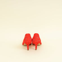 Dolce & Gabbana Red Bellucci Crystal Lace Pumps 36