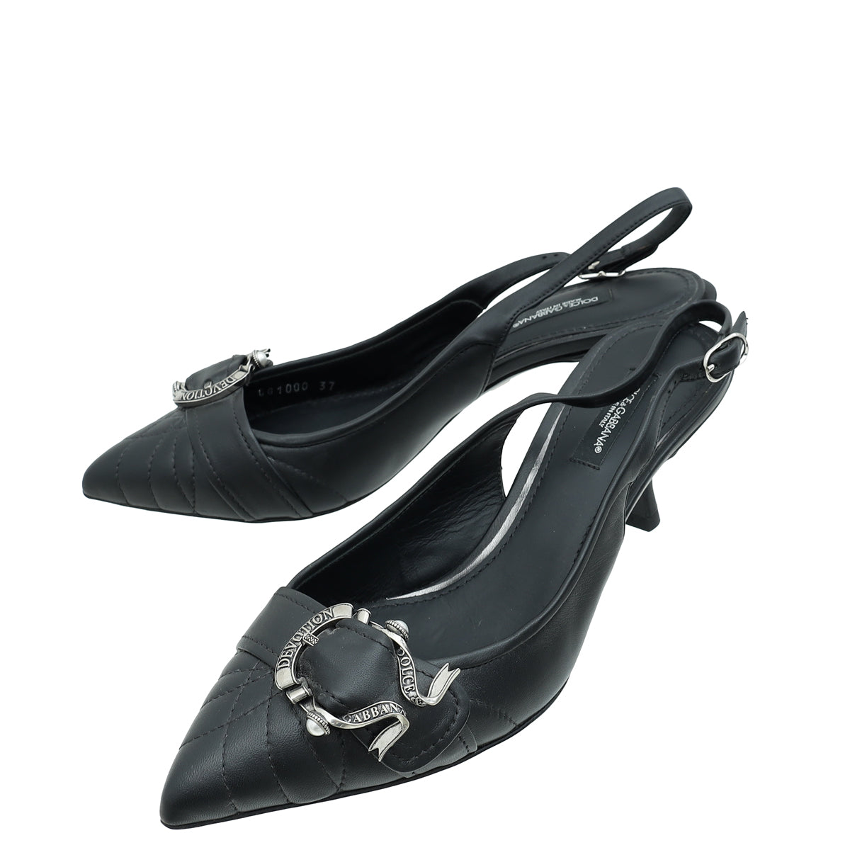 Dolce & Gabbana Black Devotion Slingback 37