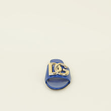 Dolce & Gabbana Blue DG Logo Flat Slide Sandals 37