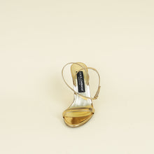 Dolce & Gabbana Gold DG Heel Sandal 37