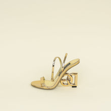 Dolce & Gabbana Gold DG Heel Sandal 37