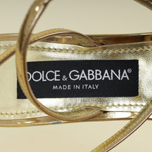 Dolce & Gabbana Gold DG Heel Sandal 37