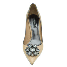 Dolce & Gabbana Beige Kate Iguana Embellished 85 Pump 38