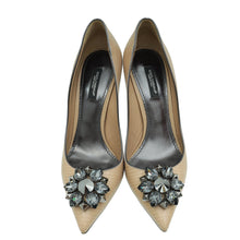 Dolce & Gabbana Beige Kate Iguana Embellished 85 Pump 38
