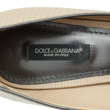 Dolce & Gabbana Beige Kate Iguana Embellished 85 Pump 38