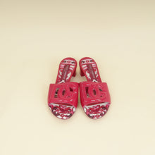 Dolce & Gabbana Fuchsia DG Logo Bianca Mules 38