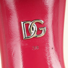 Dolce & Gabbana Fuchsia DG Logo Bianca Mules 38
