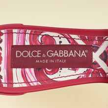 Dolce & Gabbana Fuchsia DG Logo Bianca Mules 38