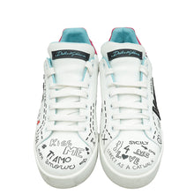 Dolce & Gabbana White Multicolor Portofino Printed Sneaker 39.5