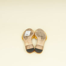 Dolce & Gabbana Yellow Bellucci Embellished Flat Sandals 39.5