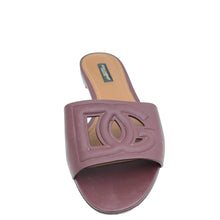 Dolce & Gabbana Burgundy Bianca Logo Slide Sandals 39