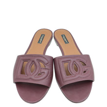 Dolce & Gabbana Burgundy Bianca Logo Slide Sandals 39