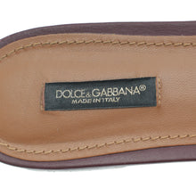 Dolce & Gabbana Burgundy Bianca Logo Slide Sandals 39