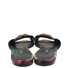 Dolce & Gabbana Multicolor Bellucci Embellished Flat Sandal 39Printed Canvas