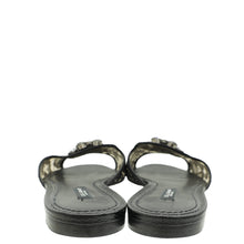 Dolce & Gabbana Black Bellucci Embellished Flat Sandals 40.5