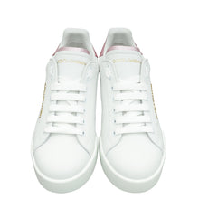 Dolce & Gabbana Bicolor Pearl-Detail Portofino Sneakers 40