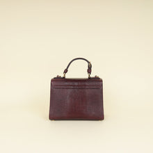 Dolce & Gabbana Burgundy Lizard Embossed Monica Small Bag