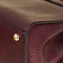 Dolce & Gabbana Burgundy Lizard Embossed Monica Small Bag