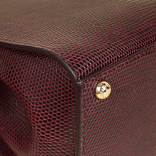 Dolce & Gabbana Burgundy Lizard Embossed Monica Small Bag