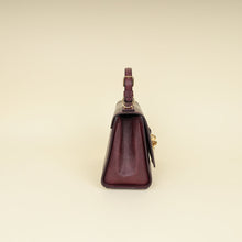 Dolce & Gabbana Burgundy Lizard Embossed Monica Small Bag