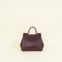 Dolce & Gabbana Burgundy Iguana Print Sicily Small Bag
