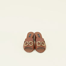 Dolce & Gabbana Brown DG Amore Bianca Sandals 38