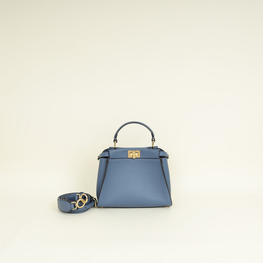 Fendi Blue Mini Peekaboo Bag