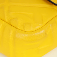 Fendi Yellow FF Embossed Baguette Medium Bag