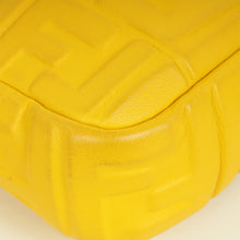 Fendi Yellow FF Embossed Baguette Medium Bag