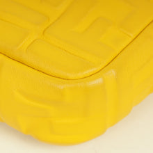 Fendi Yellow FF Embossed Baguette Medium Bag