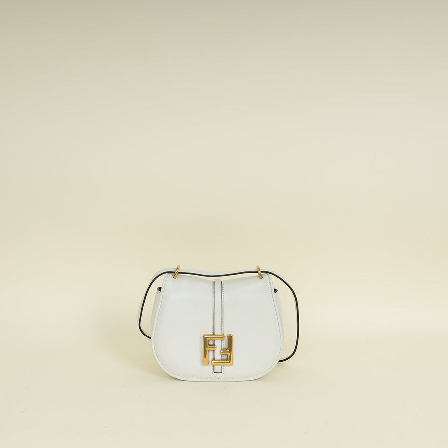 Fendi White C'Mon Small Shoulder Bag