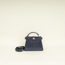 Fendi Navy Blue Peekaboo ISEEU Petite Interlaced Bag