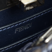 Fendi Navy Blue Peekaboo ISEEU Petite Interlaced Bag
