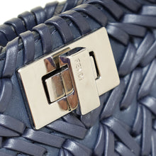 Fendi Navy Blue Peekaboo ISEEU Petite Interlaced Bag