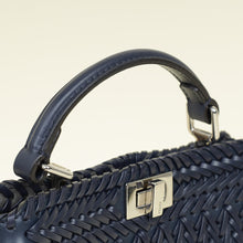 Fendi Navy Blue Peekaboo ISEEU Petite Interlaced Bag