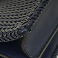 Fendi Navy Blue Peekaboo ISEEU Petite Interlaced Bag