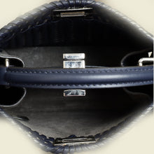 Fendi Navy Blue Peekaboo ISEEU Petite Interlaced Bag