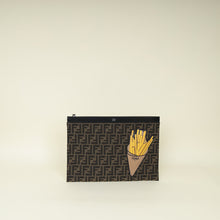 Fendi Bicolor Zucca Fendilicious Fries Large Zip Pouch
