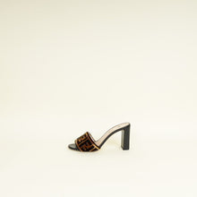 Fendi Bicolor FF Velvet Slide Mules 37