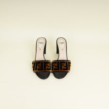 Fendi Bicolor FF Velvet Slide Mules 37