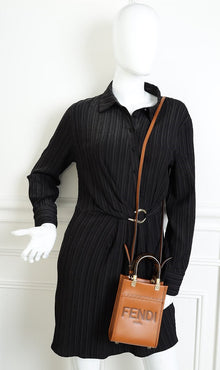 Fendi Brown Mini Sunshine Shopper Bag