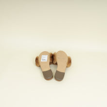 Fendi Brown Mink Fur FF Baguette Flat Slides 37
