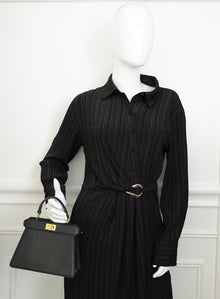 Fendi Black Lizard ISeeU Petite Peekaboo Bag